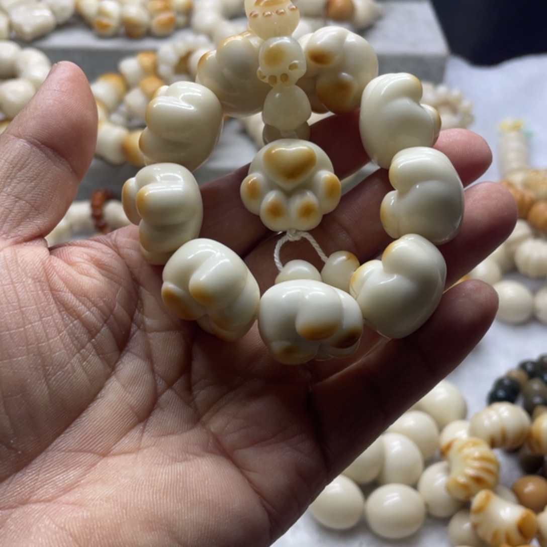 吊坠菩提根/象牙果全品象牙果狗爪卡25手串