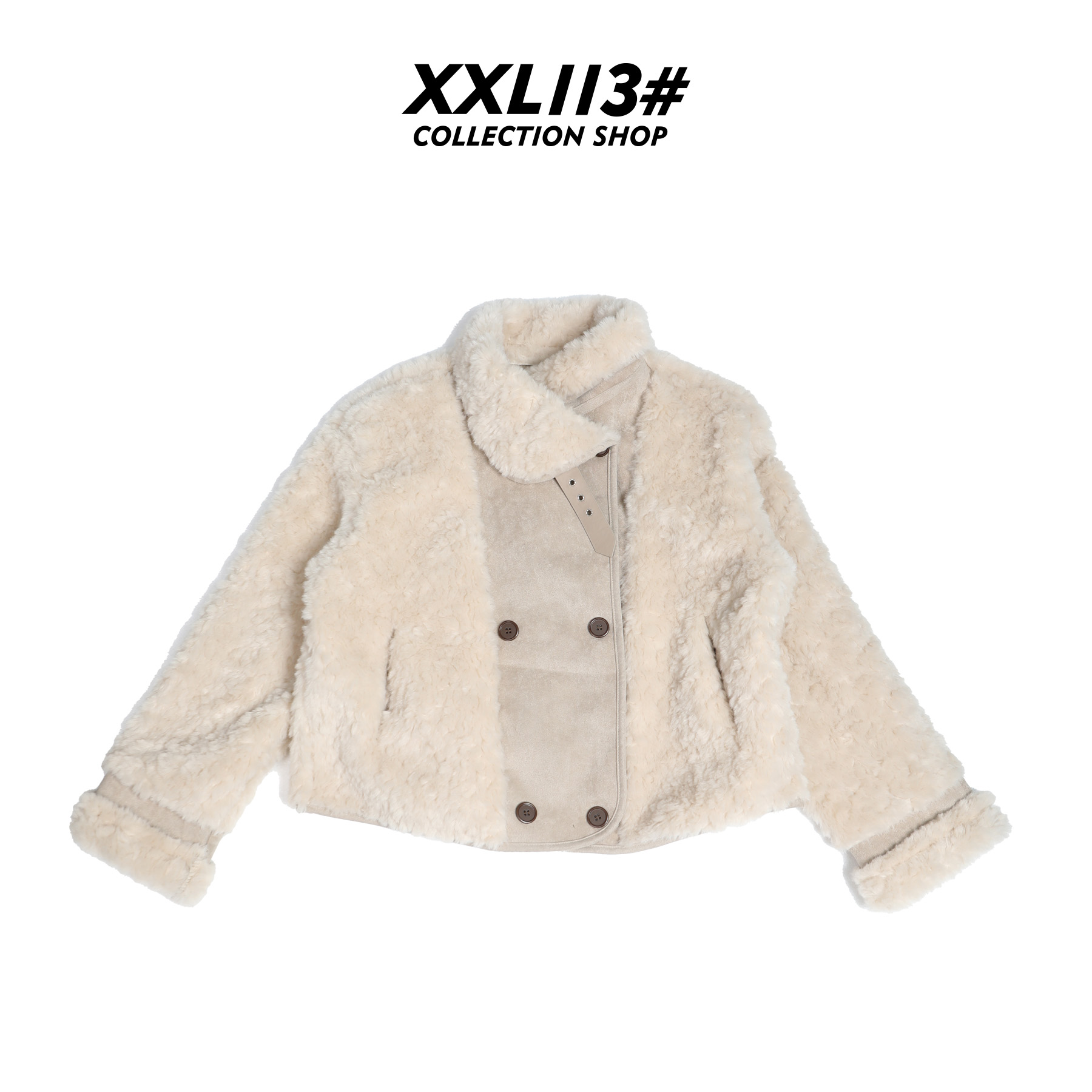113* CENTRALIZED SHOP 长袖落肩袖百搭轻奢时尚短外套X5F21K7385