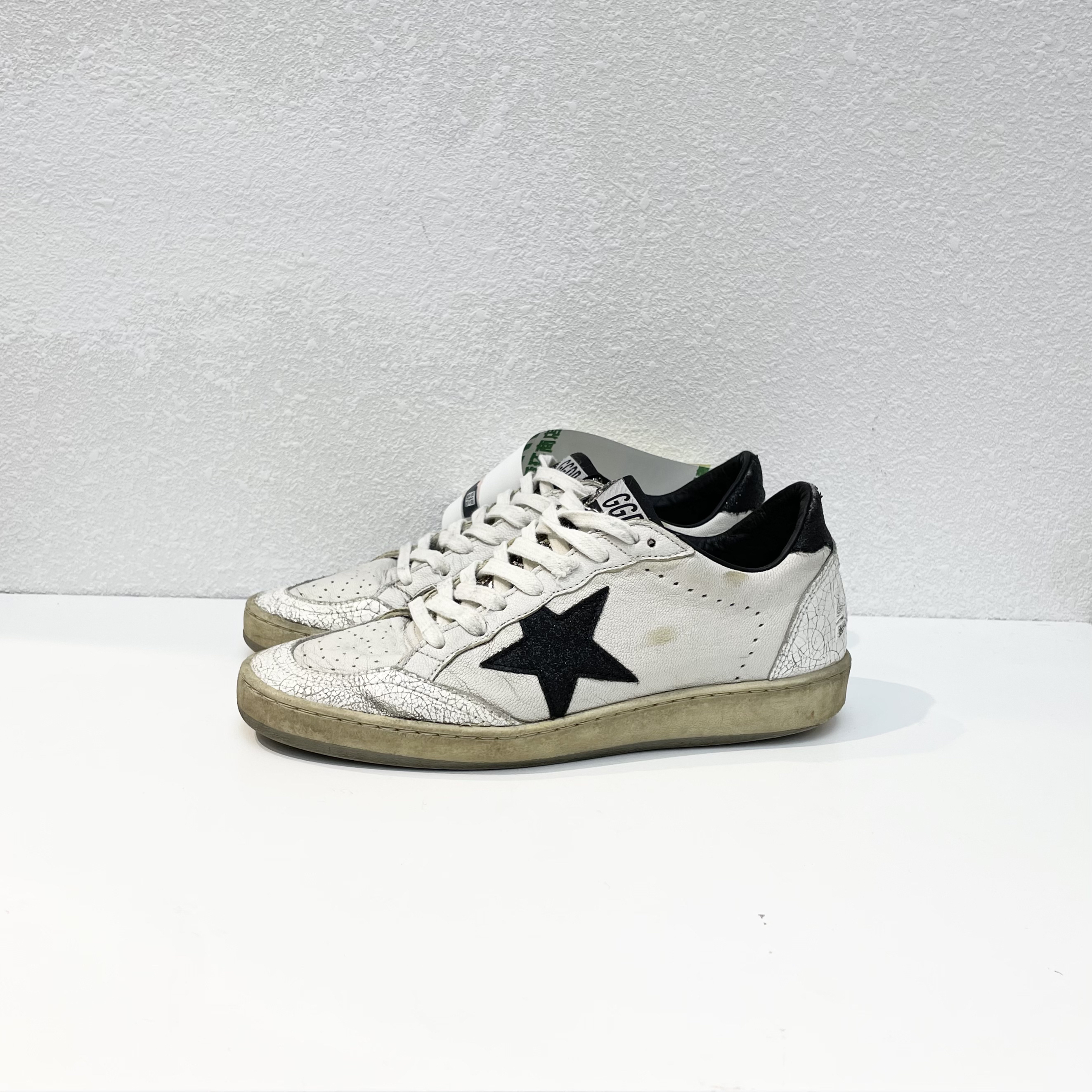 95新 GOLDEN GOOSE/黄金鹅 经典白色脏脏板鞋37码1827