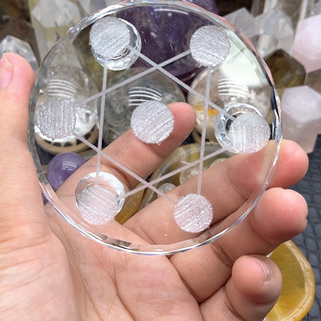 珠宝半成品水晶未镶嵌1 小号！七星盘7.7cm
