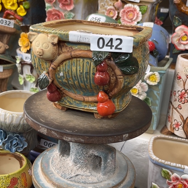 紫砂花盆粗陶材质多肉花盆