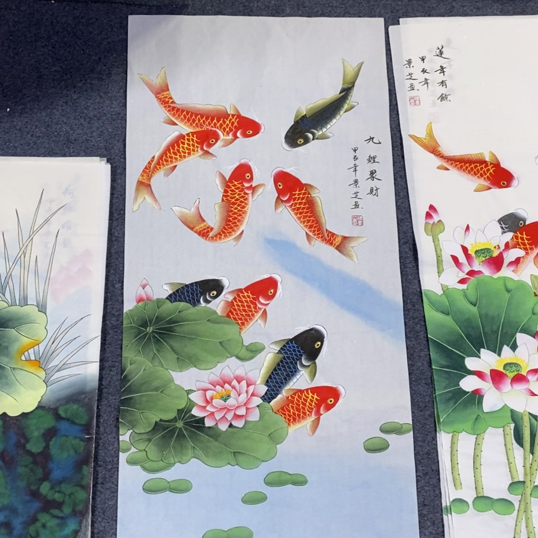 国画尺寸100✖️50三尺工笔手绘国画