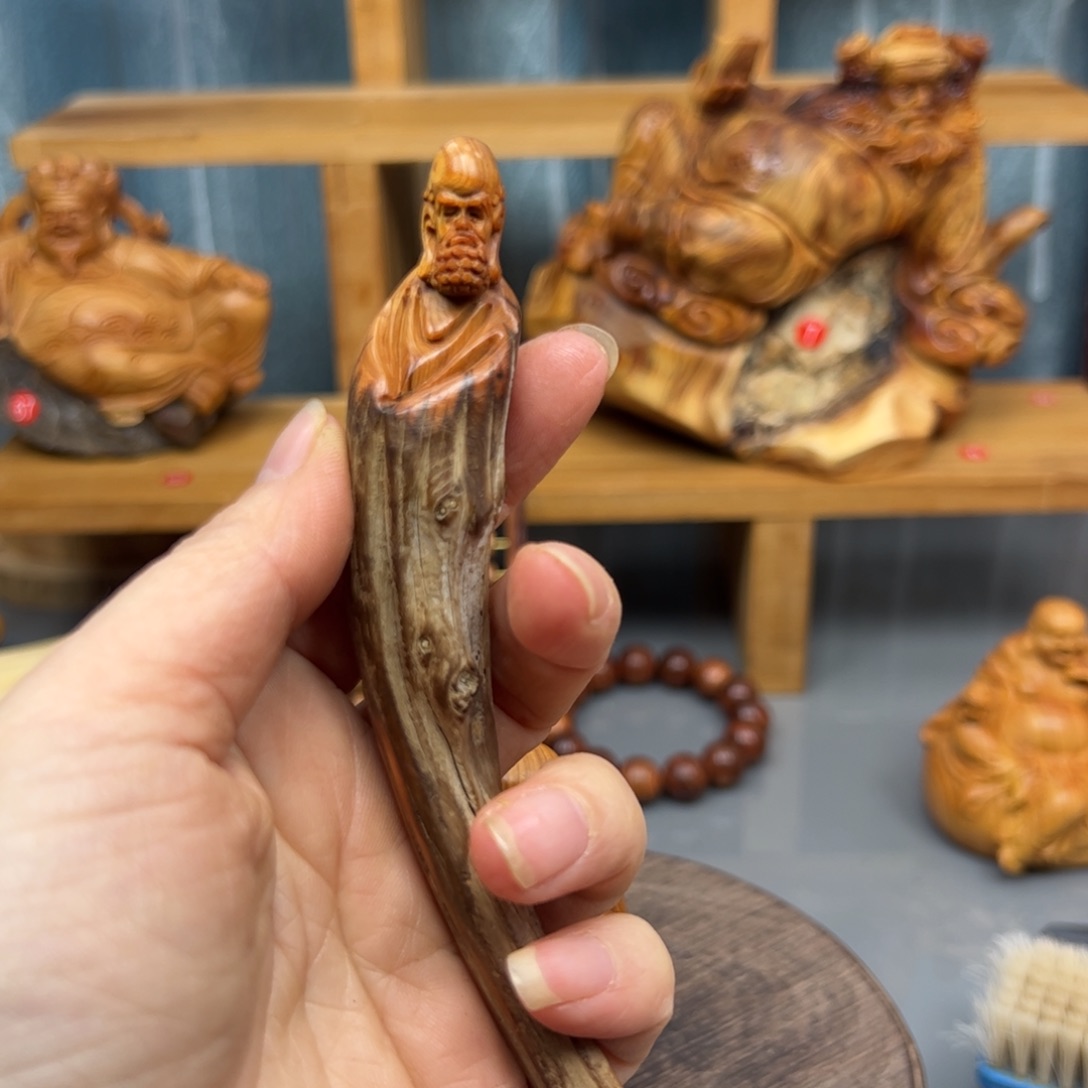 周***柏木崖柏木摆件手把件