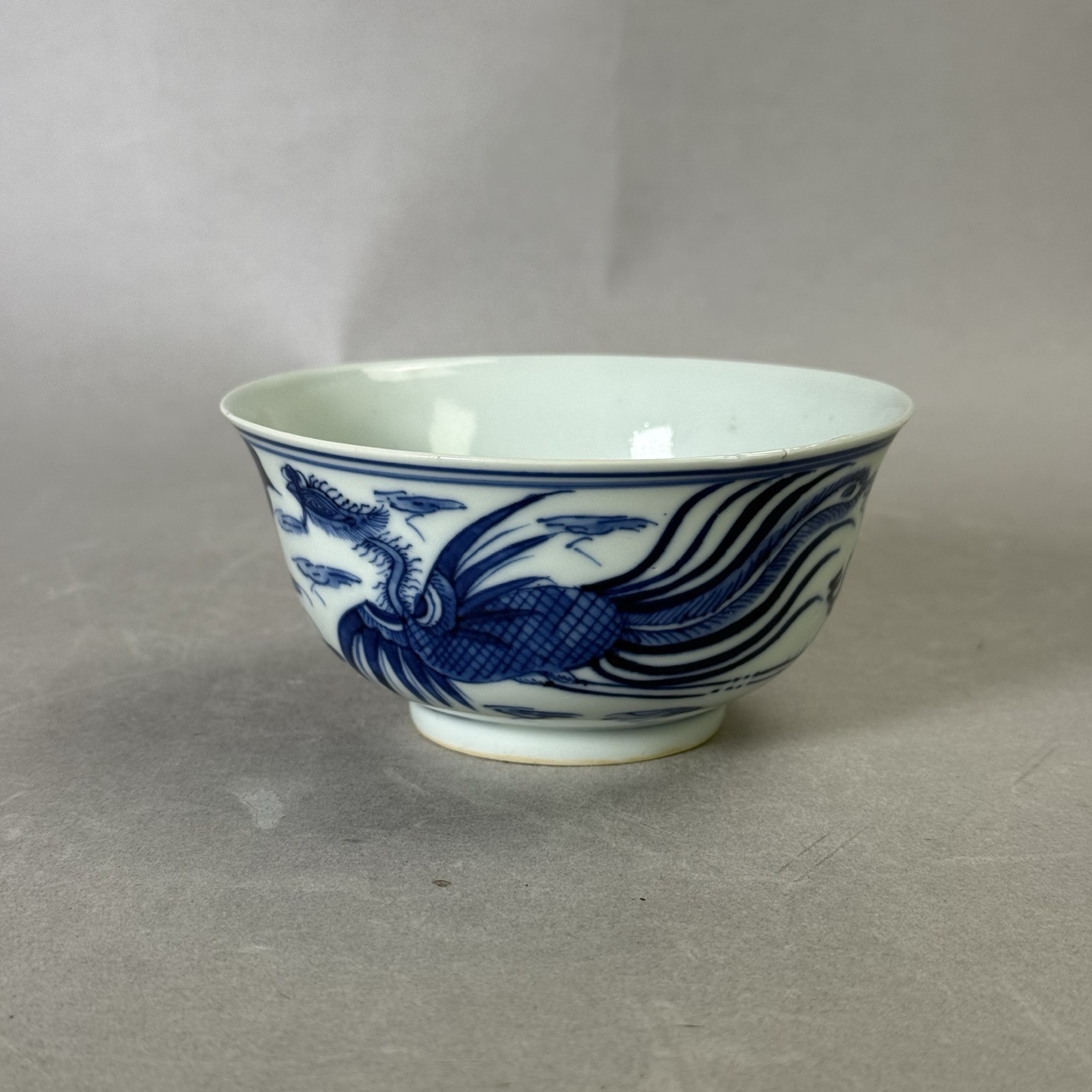 A2296清光绪青花龙凤碗