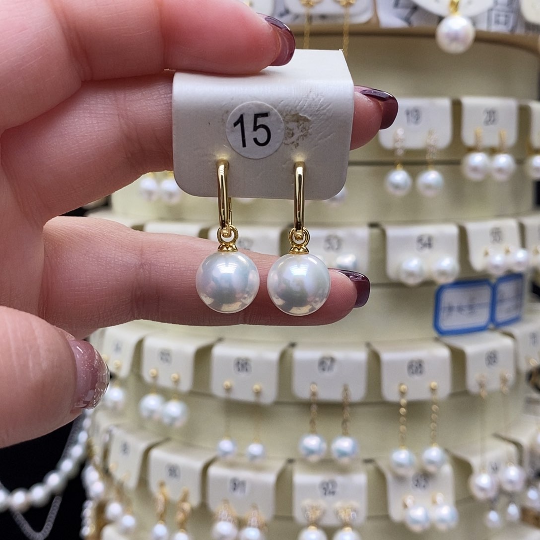 淡水珍珠耳饰银S925镶嵌