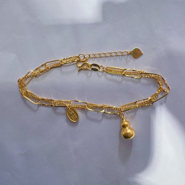 招财纳福葫芦水贝柜台现货黄金足金999财富金条悦己好物S