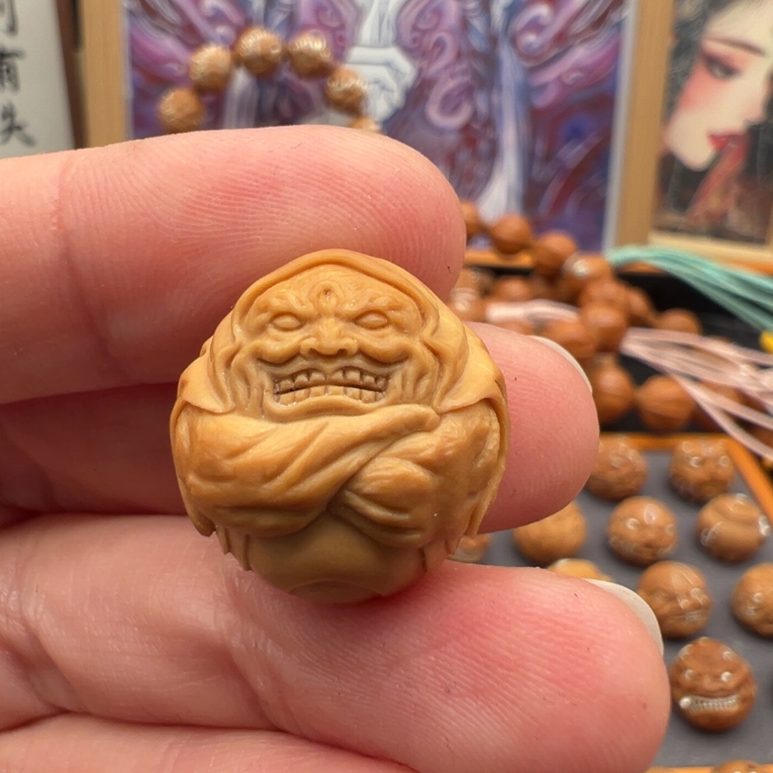 猴头核桃吊坠肌肉僧