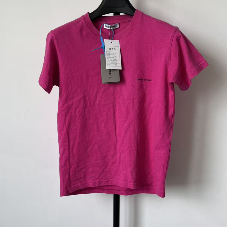 99新 Balenciaga/巴黎世家 复古平织小Logo短袖 99新 S码 01267