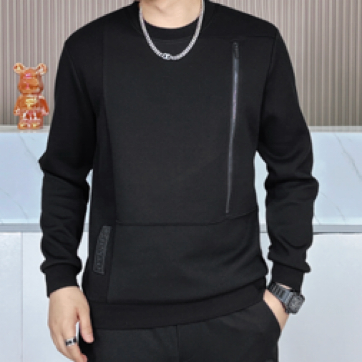 58166男士休闲圆领卫衣