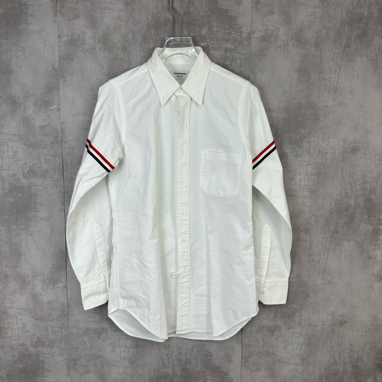 95新 THOMBROWNE Thom Browne 长袖衬衫 臂环条纹 2码 