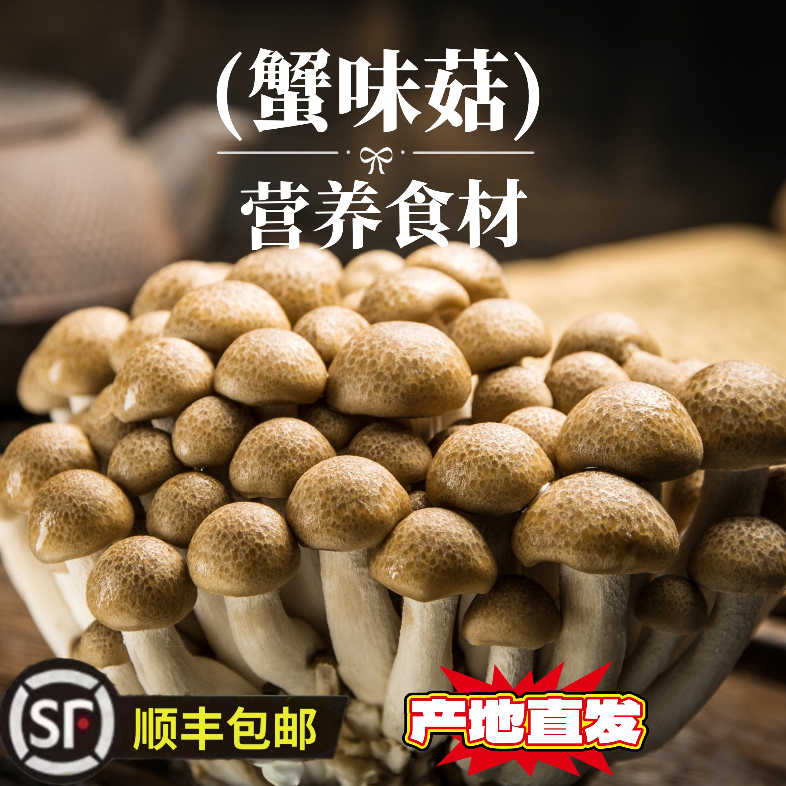 【顺丰包邮】精品蟹味菇蟹味鲜美口感光滑新鲜食用菌菌菇火锅食材