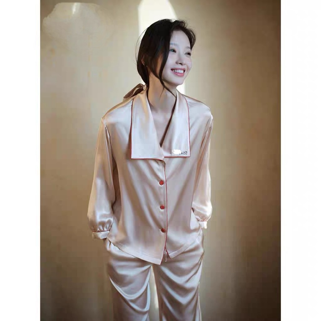 悦己【气质少女粉】春夏小众设计高级丝滑显脸小可外穿家居服套装