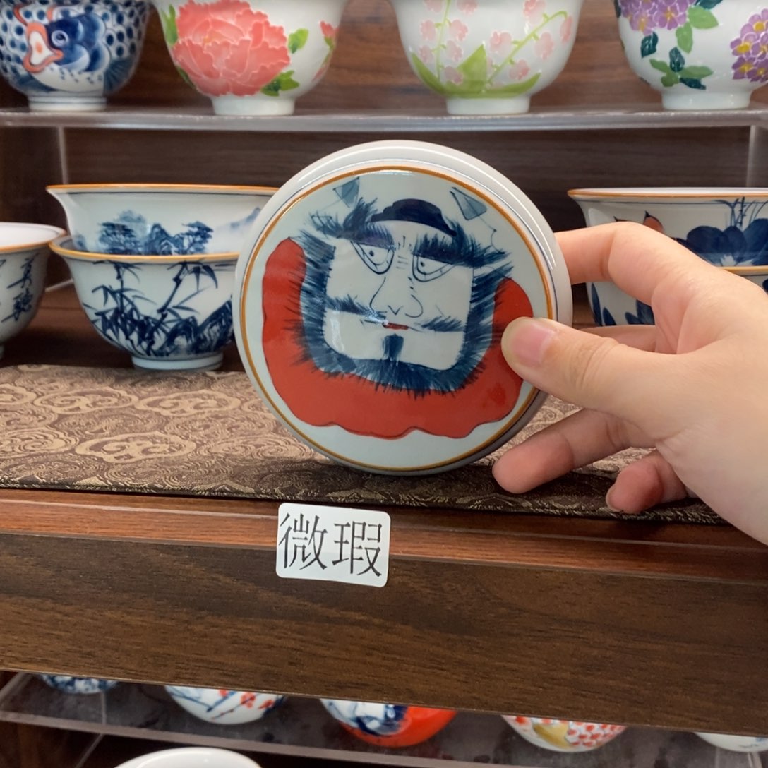 釉下彩老陶泥手工绘制