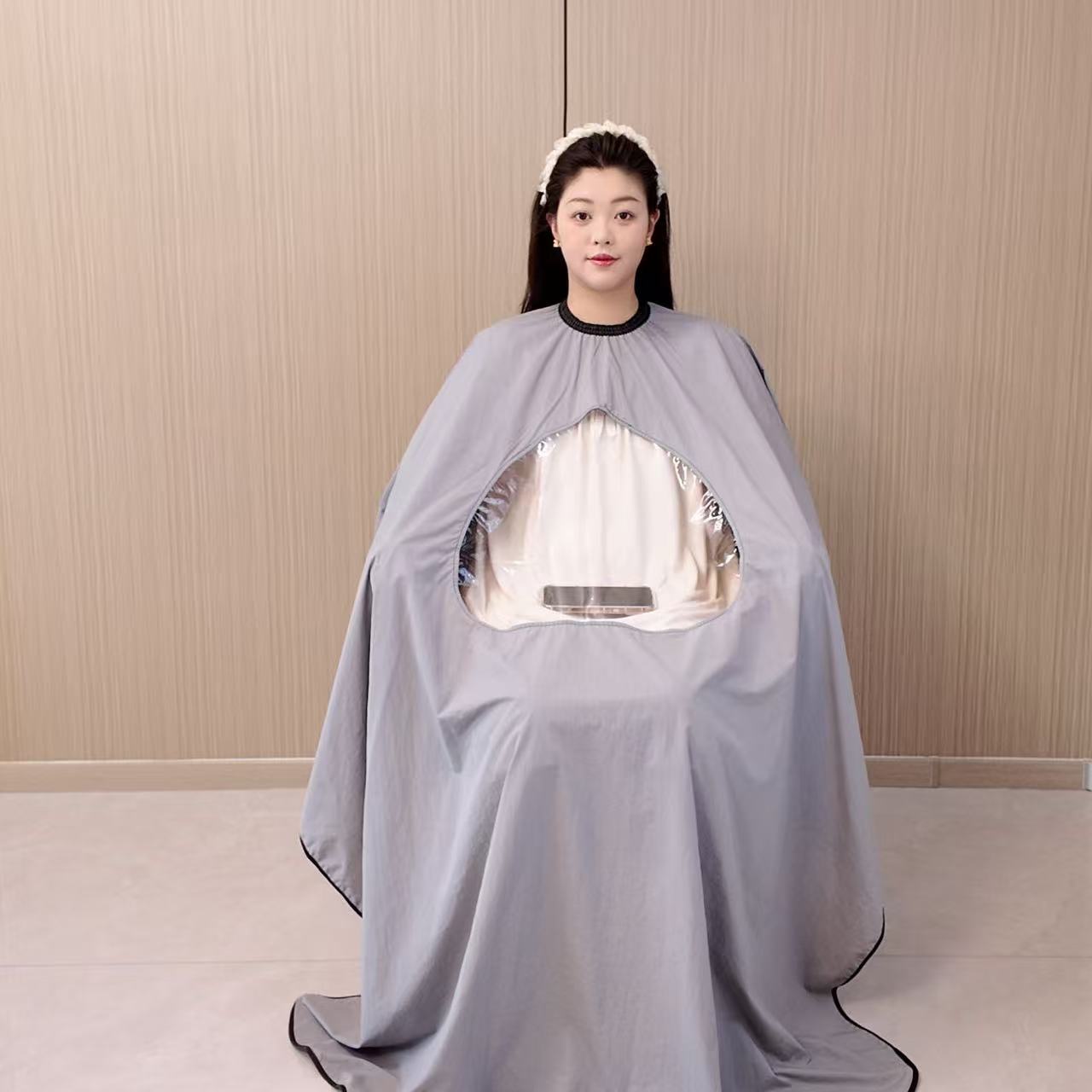 加大手机围布加长不沾发专用理发透明围布高档定制发廊美发专用