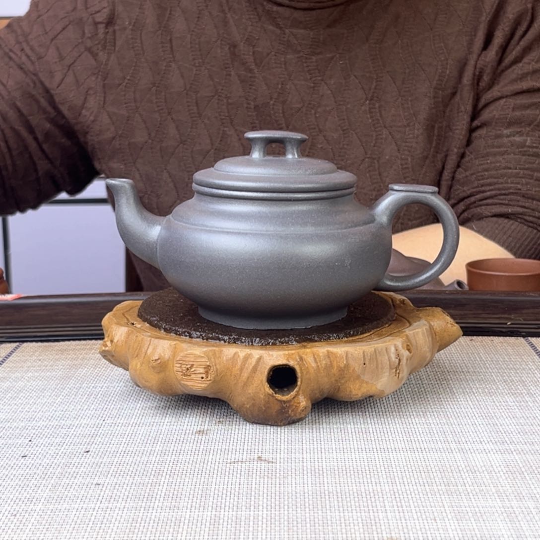 紫砂茶壶宜兴清灰300cc