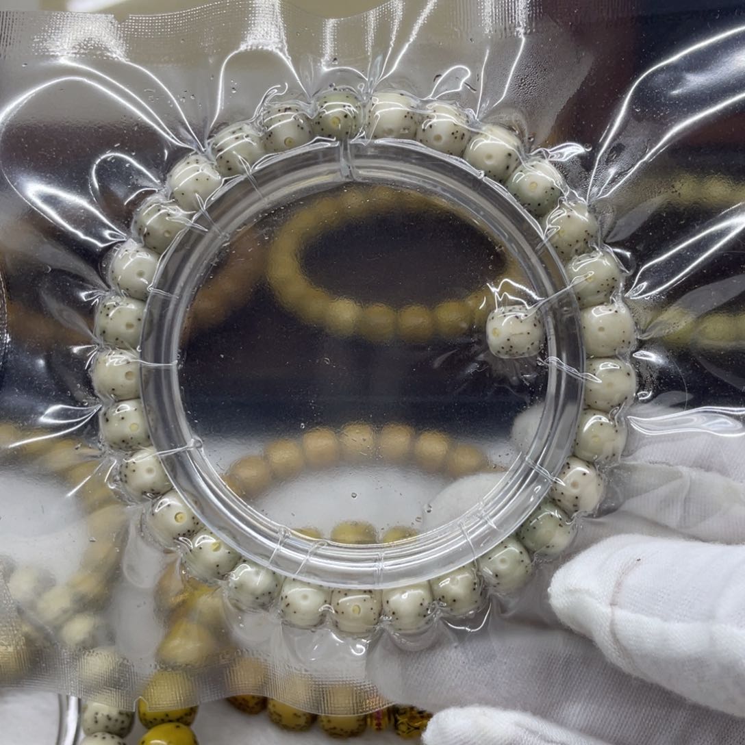 星月菩提手串月朗星稀玉化白冰