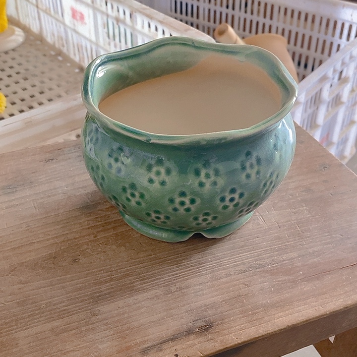 紫砂花盆多肉绿植瑕疵盆有孔