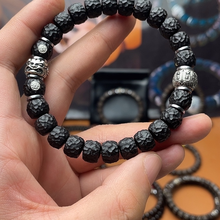 手串椰蒂10✖️8黑金无相吞金兽貔貅