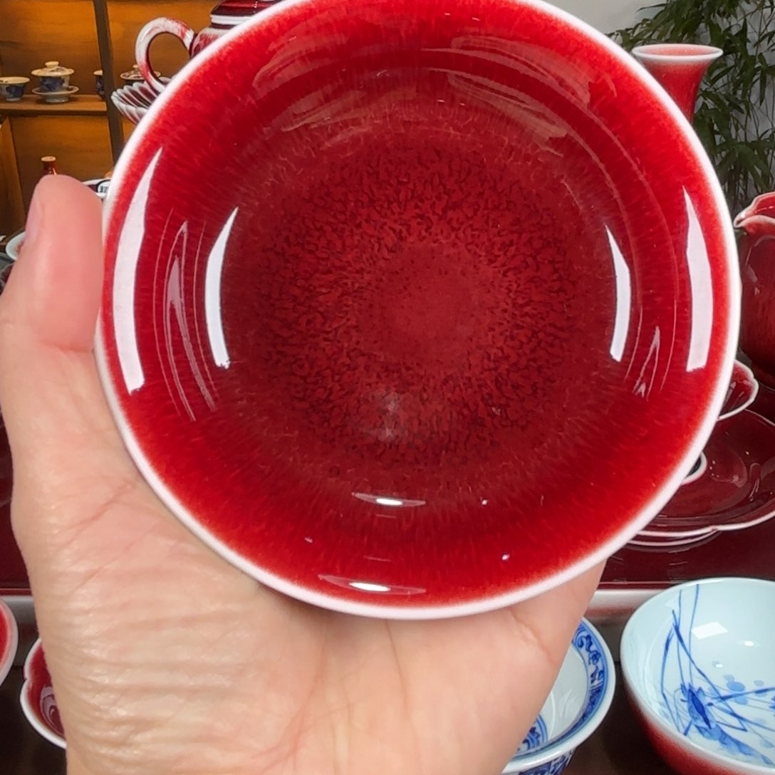 杯景德镇原矿郎红杯垫