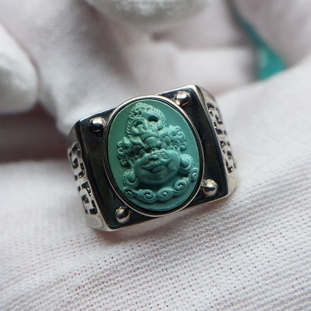 绿松石戒指银S925镶嵌