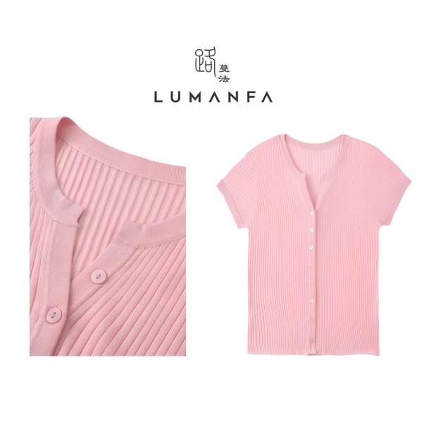 【夏日风】夏季新款轻薄气质百搭修身显瘦柔软细腻简约上衣MF-1756