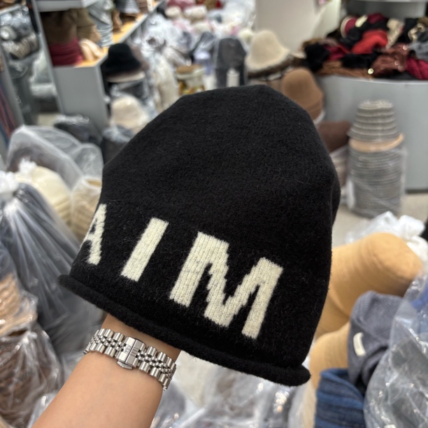 【D003】字母冷帽毛线帽秋冬洋气百搭帽子
