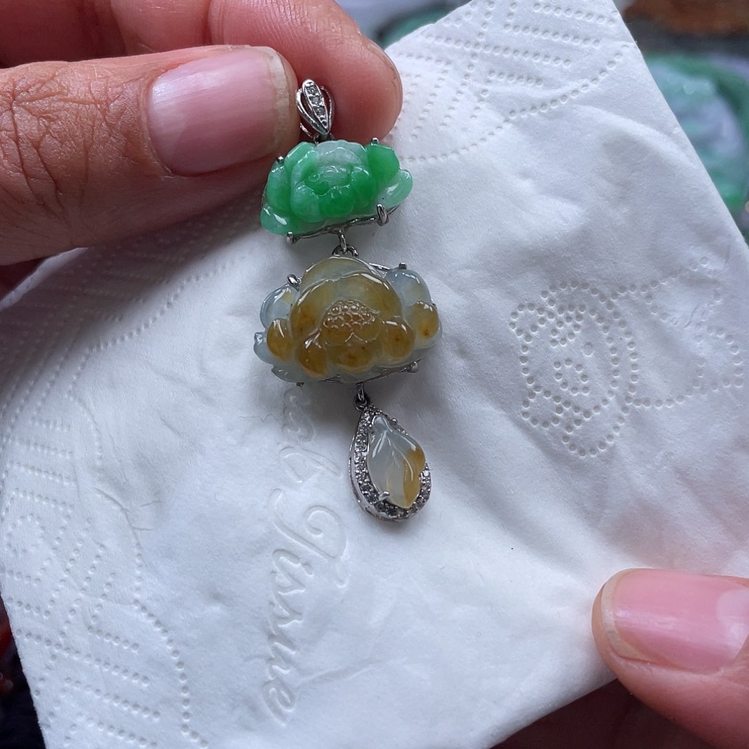 颈饰未镶嵌翡翠翡玉缘翡翠