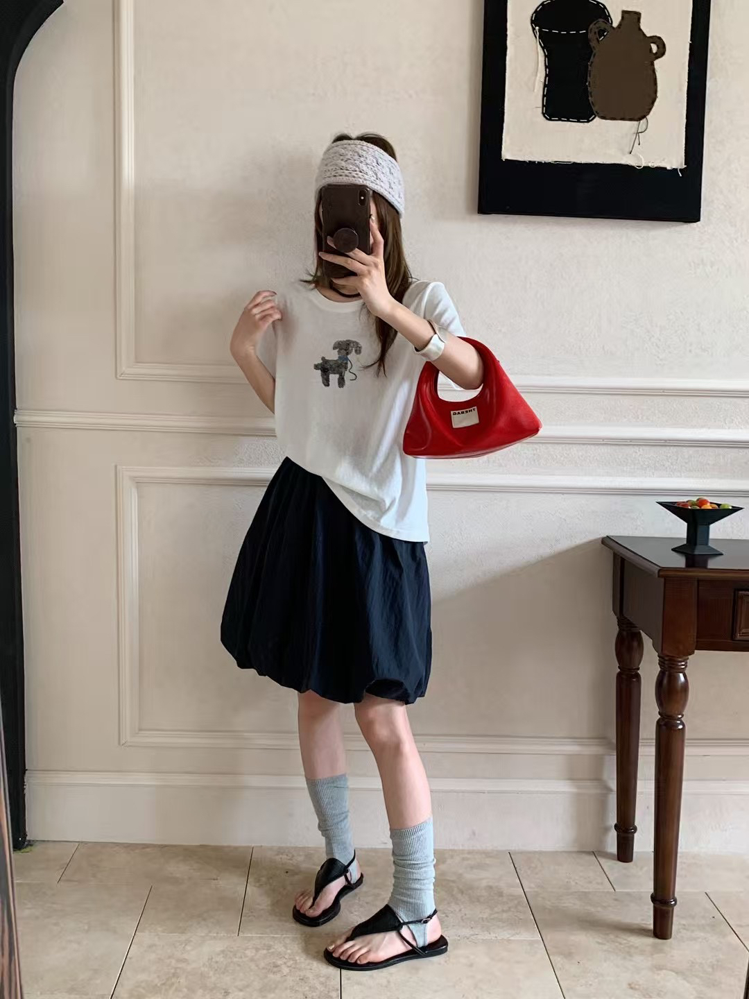 Moran！甜美纯色花苞短裙小个子