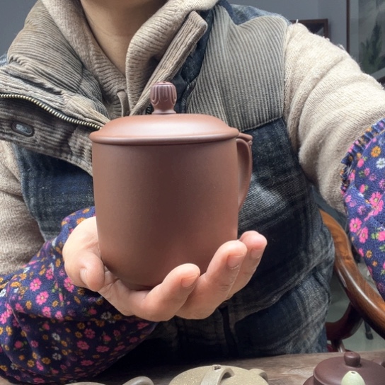 紫砂茶壶底槽清盖杯