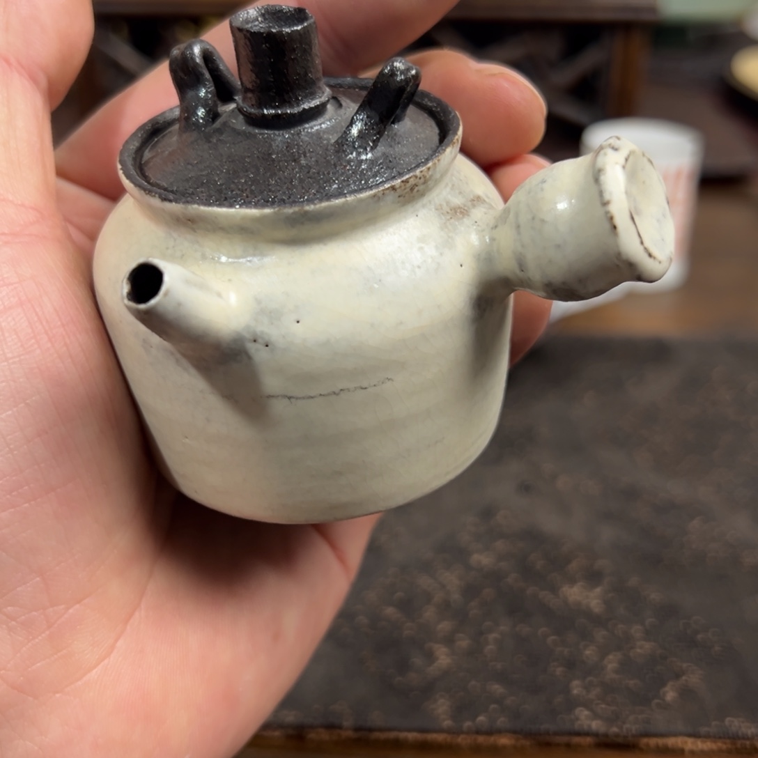 793可明火加热的粉引壶100容量