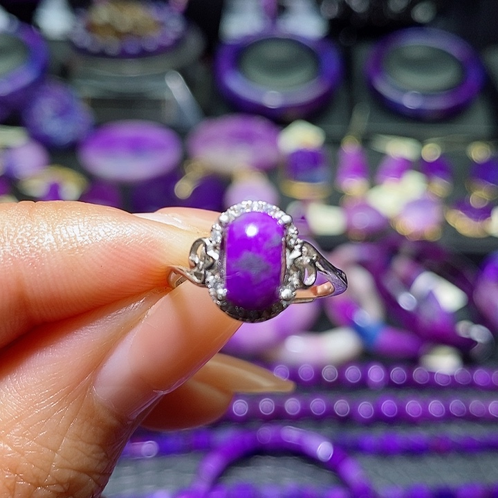 苏纪石（舒俱来）戒指银S925镶嵌