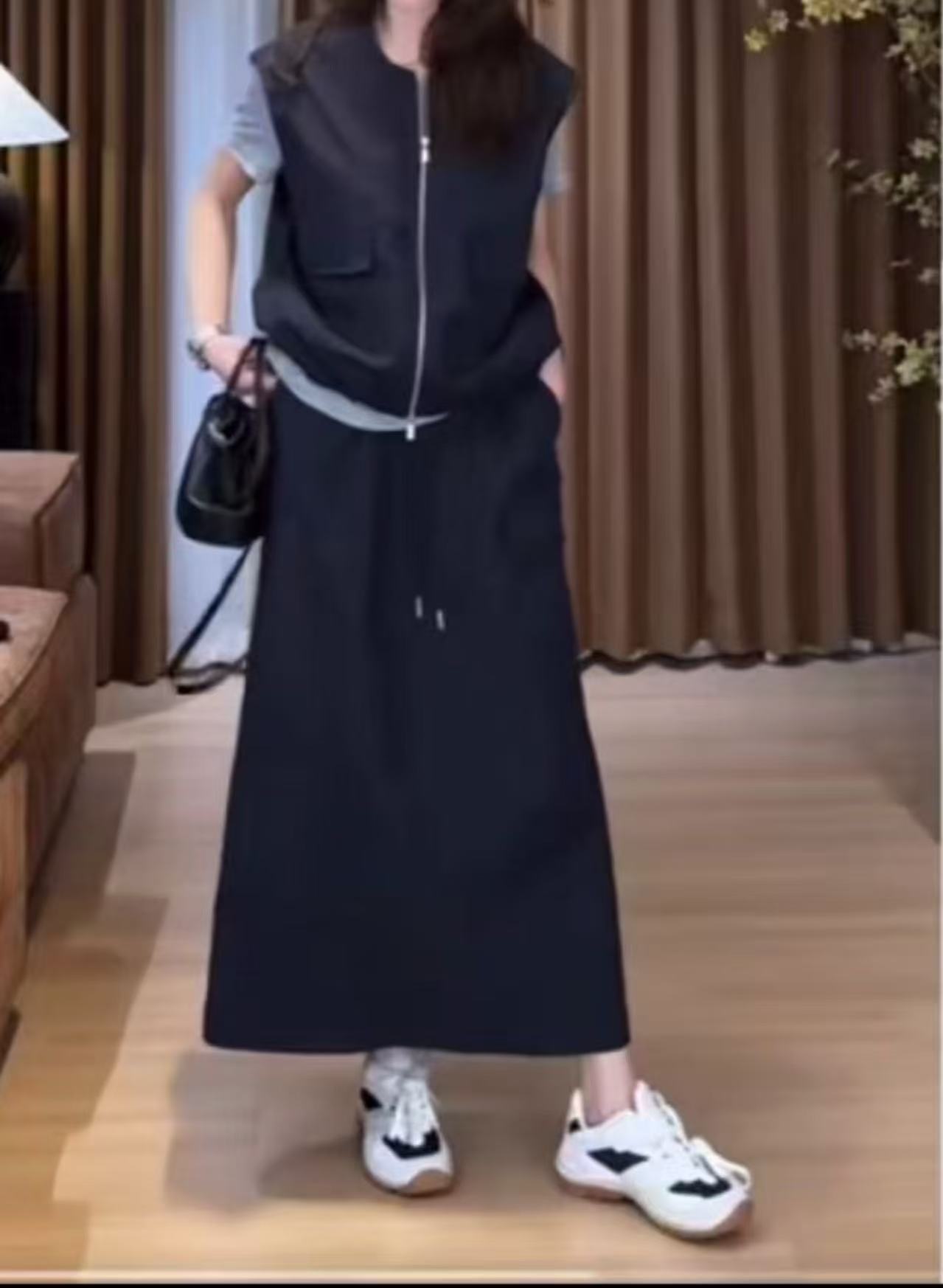 T3261【PINGJIE】2025新款套装）时尚休闲潮流舒适百搭洋气套装