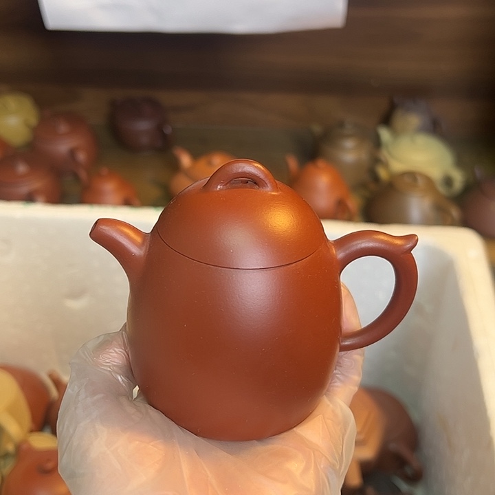 茶壶紫砂宜兴紫砂壶朱泥190