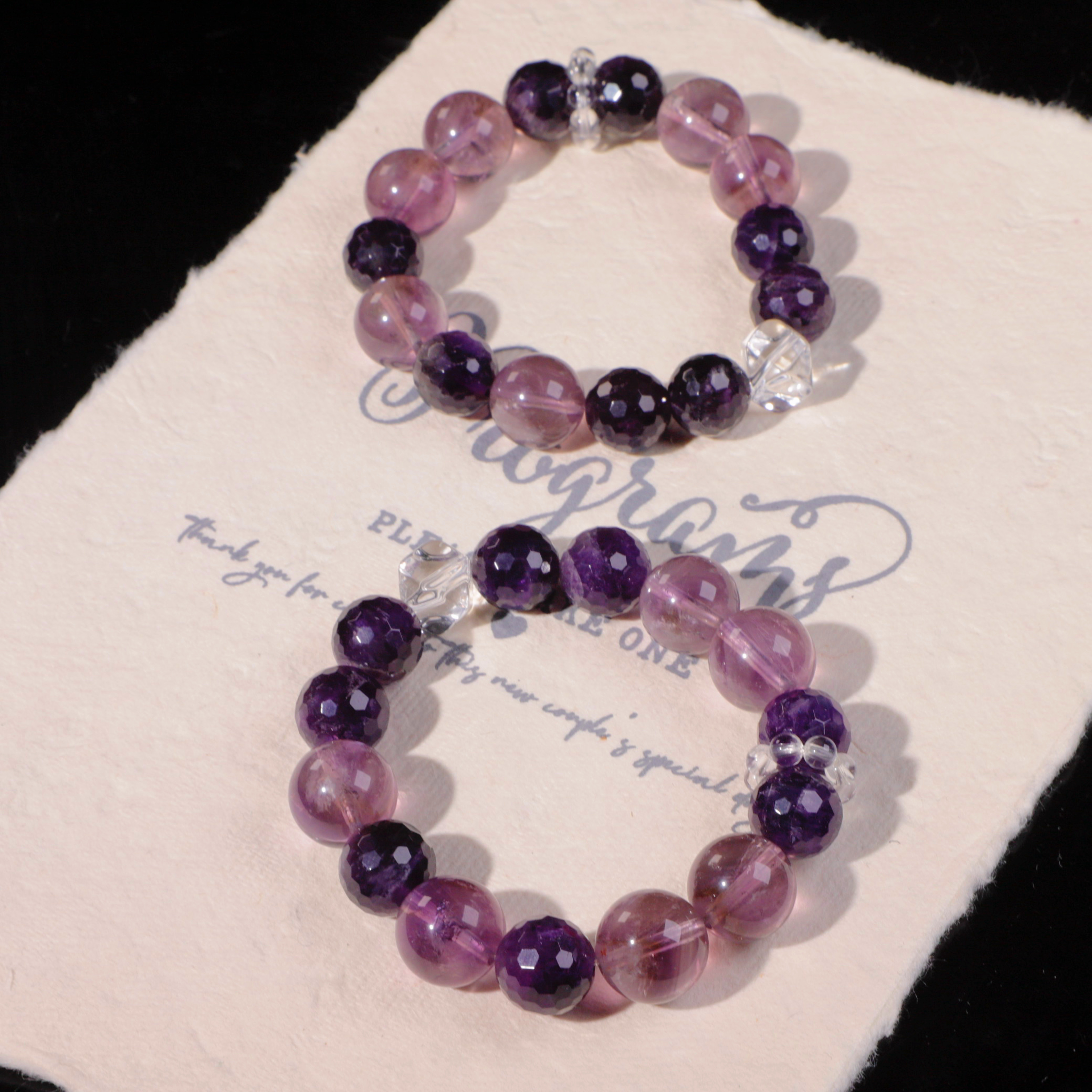 【一帘幽梦】天然水晶紫水晶手串女款手链XG6019多样性发一