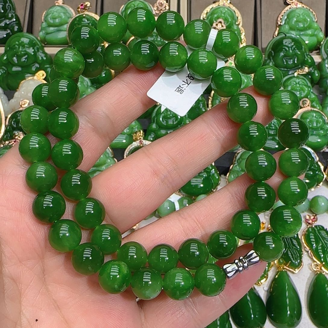 和田玉（碧玉）项链未镶嵌