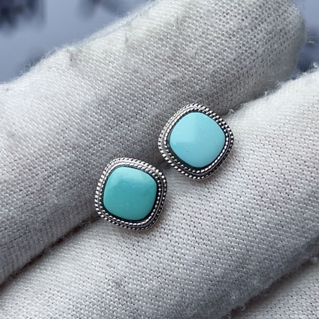 绿松石珠宝奇石银S925镶嵌