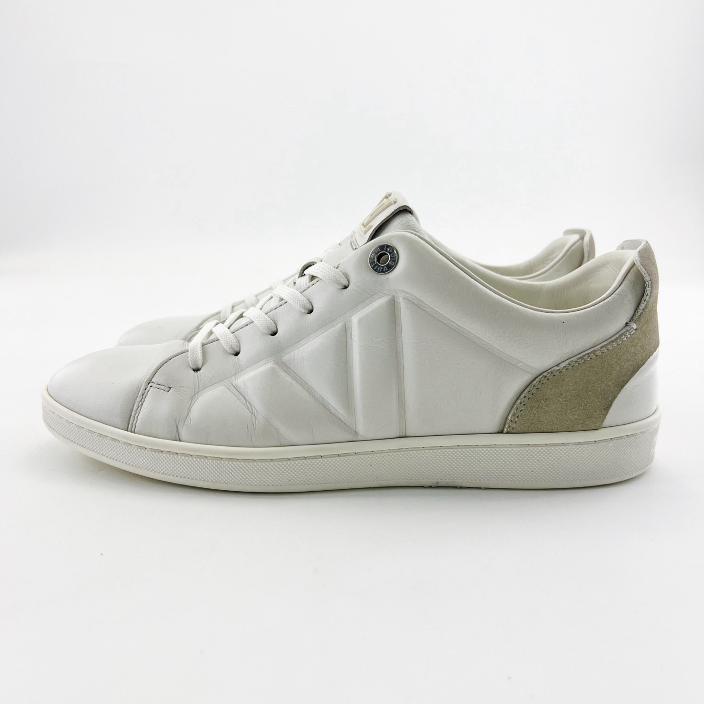 95新 LouisVuitton/路易威登 41码/白色菱格纹板鞋/15454228