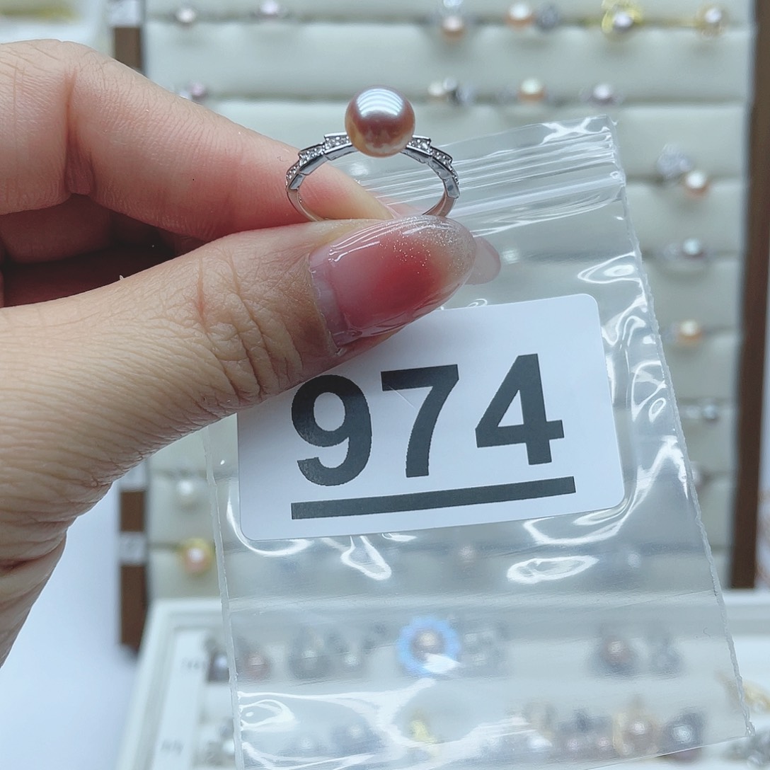 淡水珍珠珠宝奇石银S925镶嵌974