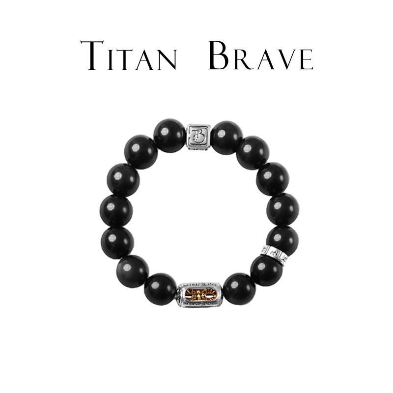 钛钢手链 【山哥同款 夜虎】百搭手串潮流个性复古转运情侣吉祥手链