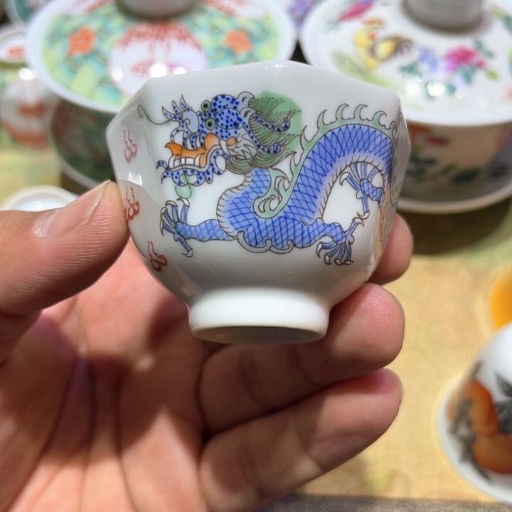 纯手绘精品盖碗杯