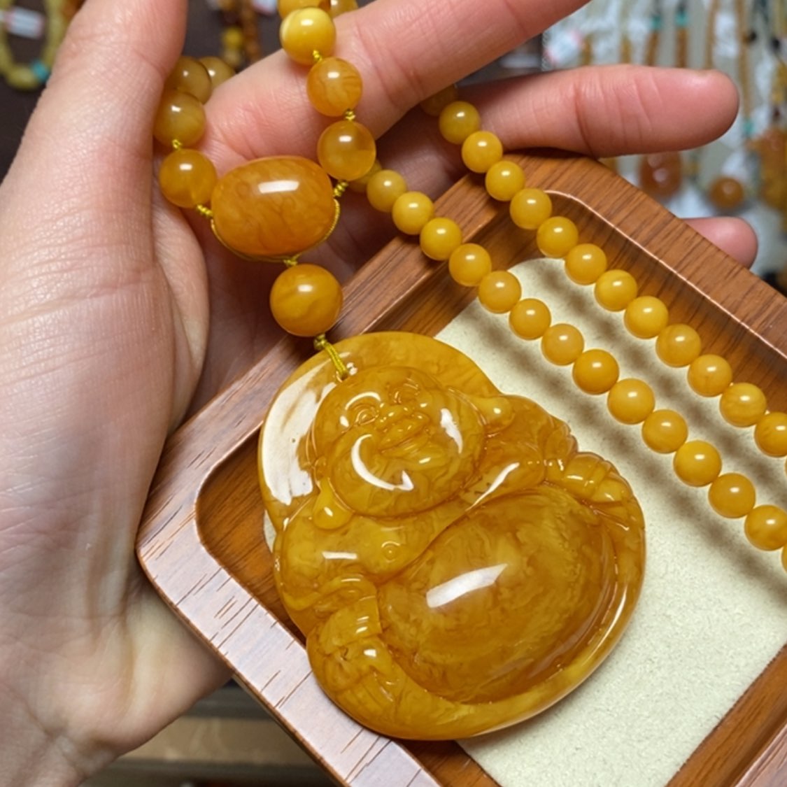 【闪购商品】蜜蜡颈饰未镶嵌项链
