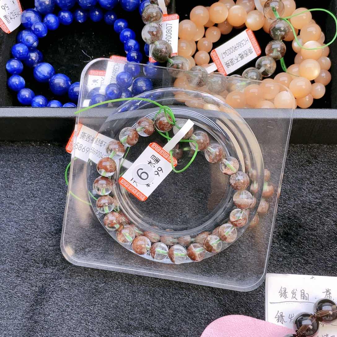 水晶手串未镶嵌绿幽灵