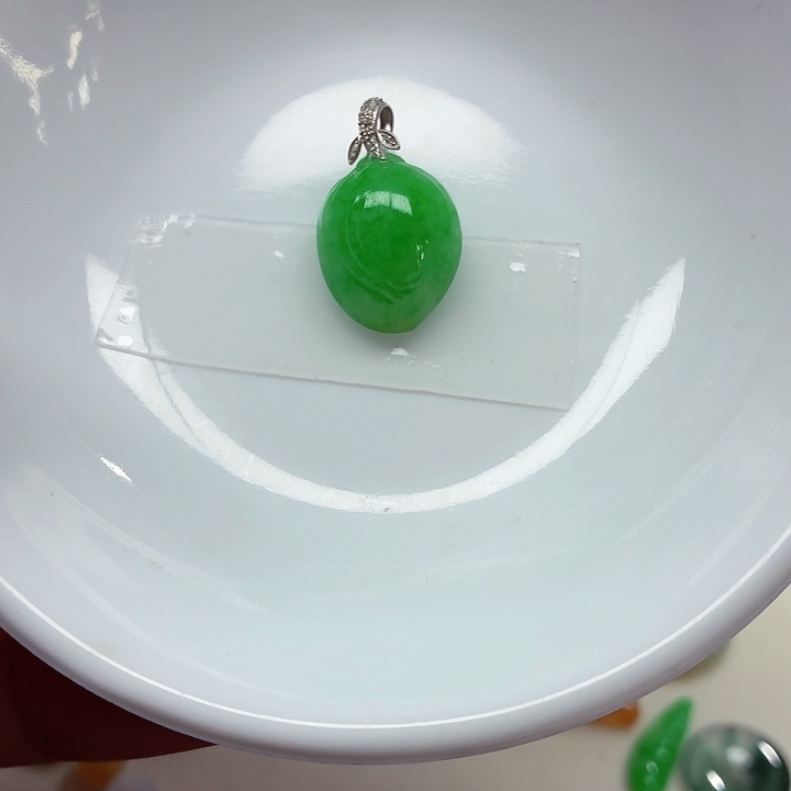 翡翠18K金镶嵌手链天然缅甸翡翠A货