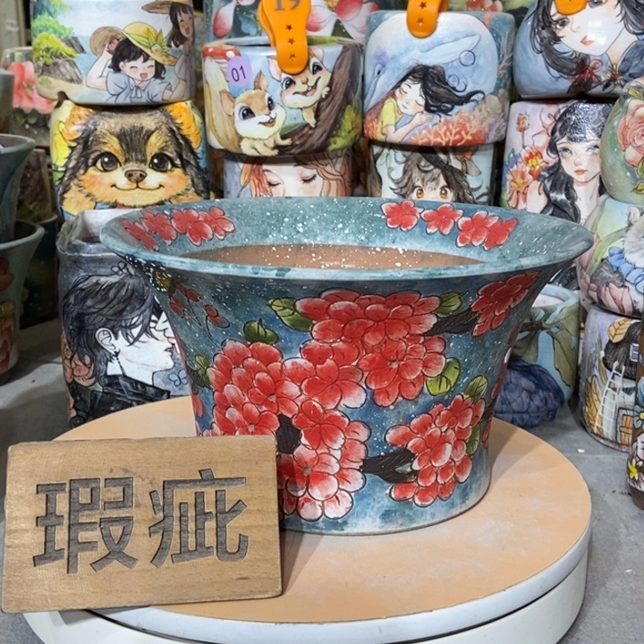 红陶景德镇艺术手绘作品