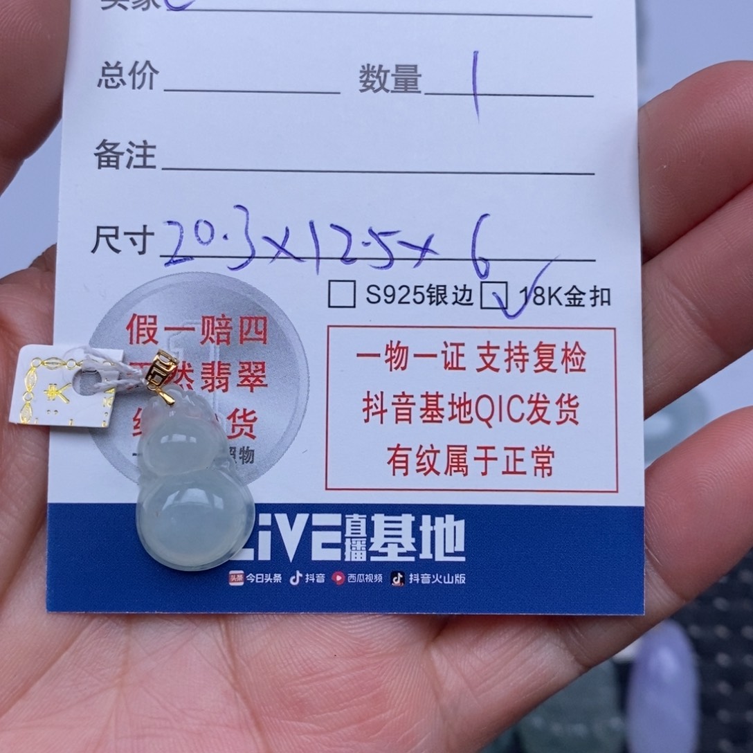 C***R翡翠未镶嵌颈饰天然翡翠