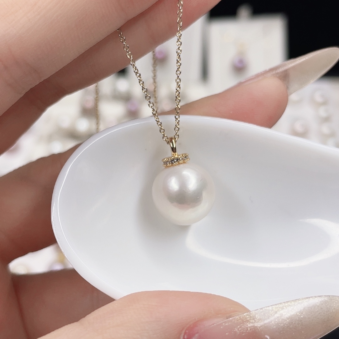 合金淡水珍珠吊坠(赠链)