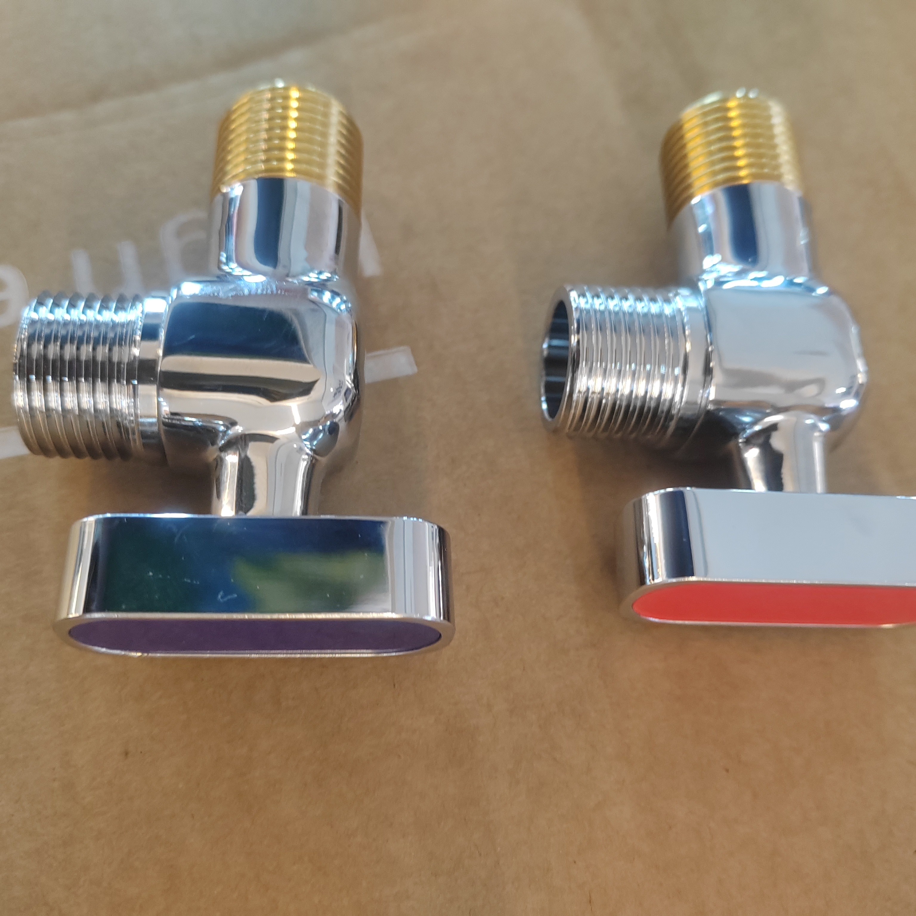 全铜大流量球阀三角阀冷热水通用适用于燃气热水器家用冷热两用