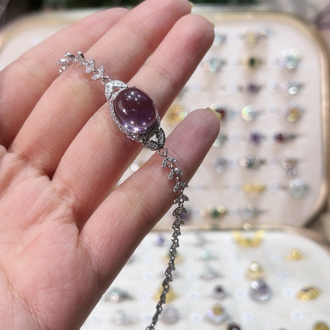 蛇纹石玉戒指银S925镶嵌