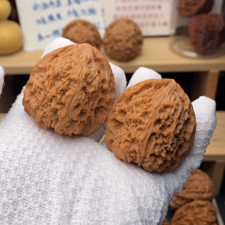 吊坠文玩核桃三角全家福40尺2053