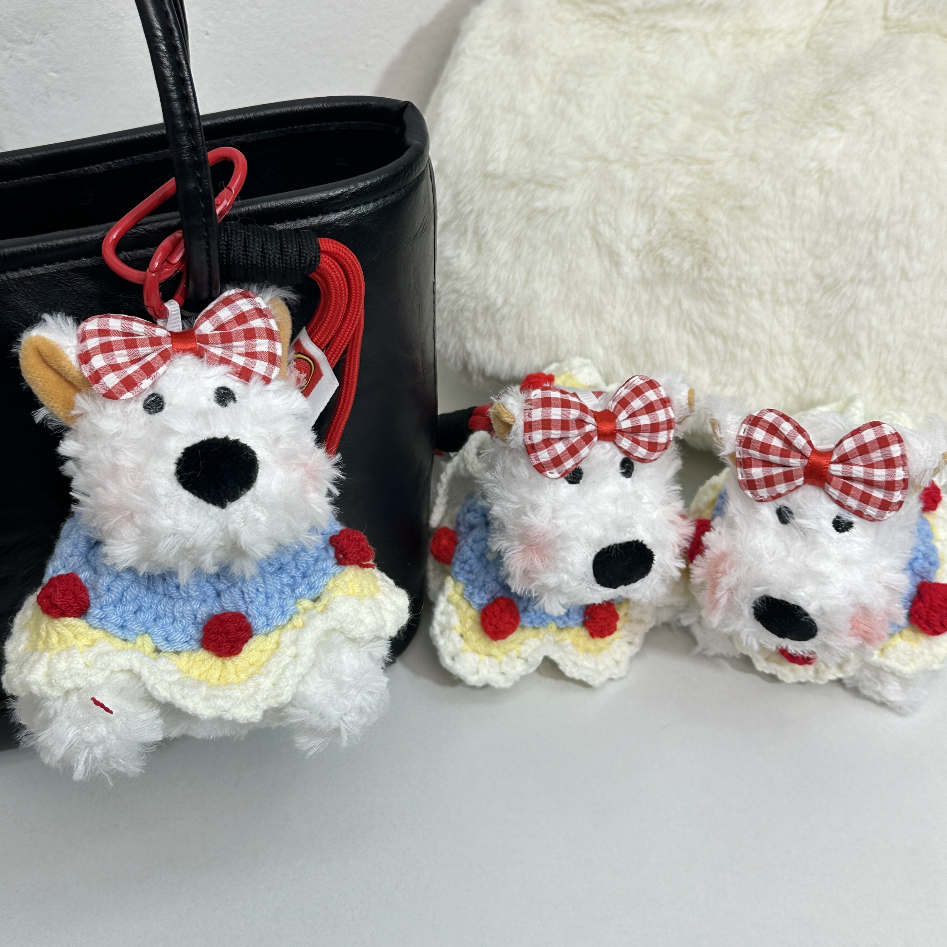 春夏潦草小狗小兔毛绒挂件【154-162】